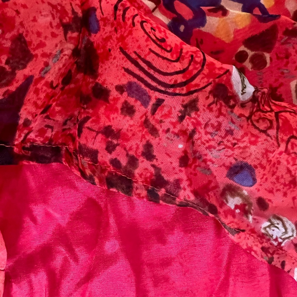 Vintage Sheer Patterned Layered Tank Top Size M - Picture 6 of 6